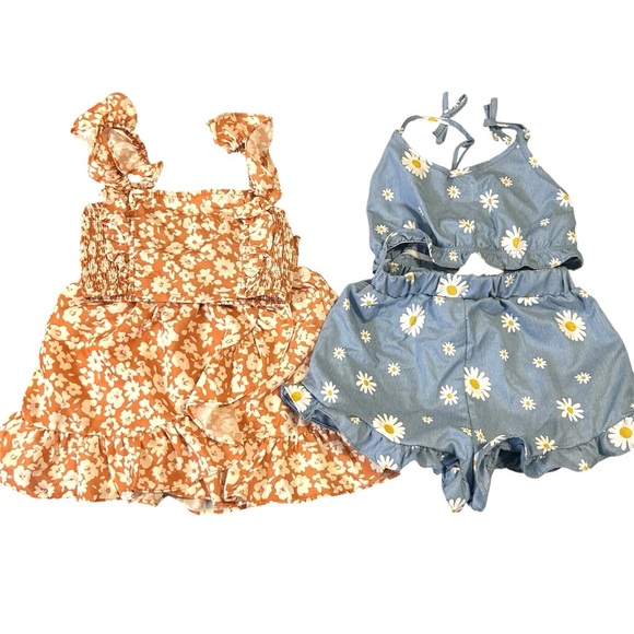 2 sets of summer girls outfits. Size 8 & 9 years - Picture 1 of 9